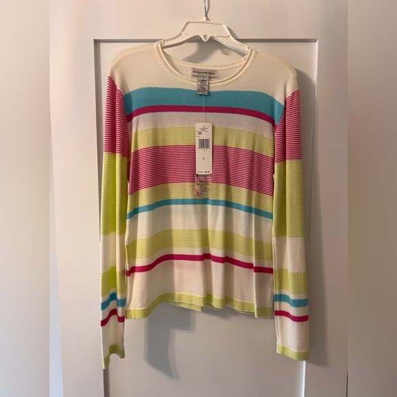Evan Picone Tops - Pastel Striped Long Sleeve